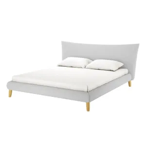 Silvina Upholstered Boucle Bed - Grey Light by Luxo, a Beds & Bed Frames for sale on Style Sourcebook