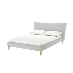 Silvina Upholstered Boucle Bed - Grey Light by Luxo, a Beds & Bed Frames for sale on Style Sourcebook