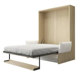 Byron Queen 2-in-1 Foldout Wall Bed & Sofa in White by Luxo Furniture, a Beds & Bed Frames for sale on Style Sourcebook