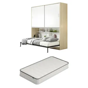 Veda & Cybele Single Wall Bed & Mattress Package in White by Luxo Furniture, a Bedroom Sets & Suites for sale on Style Sourcebook