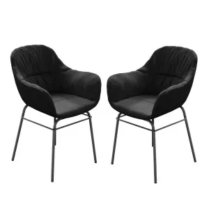 Rhea Suede Dining Chairs (Set of 2) by Luxo, a Dining Chairs for sale on Style Sourcebook