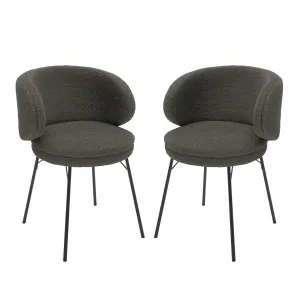 Meily Boucle Dining Chairs (Set of 2) by Luxo, a Dining Chairs for sale on Style Sourcebook