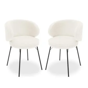 Meily Boucle Dining Chairs (Set of 2) by Luxo, a Dining Chairs for sale on Style Sourcebook
