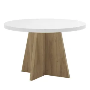 Enid 120cm Round Dining Table - White by Luxo, a Dining Tables for sale on Style Sourcebook