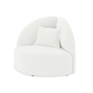 Mahsa Single Seater Kids Boucle Fabric Sofa with Pillow - White Cream by Luxo, a Sofas for sale on Style Sourcebook