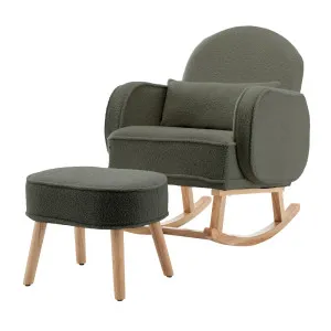 Aura Boucle Rocking Chair with Ottoman by Luxo, a Chairs for sale on Style Sourcebook