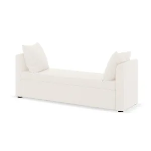 Zamira 151cm Boucle Storage Bench  with Throw Pillows by Luxo, a Benches for sale on Style Sourcebook