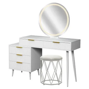 Serenity & Paisley Makeup Vanity Table & Stool Set in White by Luxo Furniture, a Dressing Tables for sale on Style Sourcebook