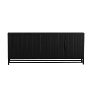 Holly 180cm Sideboard Buffet Table with Steel Legs - Black by Luxo, a Sideboards, Buffets & Trolleys for sale on Style Sourcebook