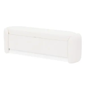 Wynne Boucle Upholstered Bench Seat with Storage by Luxo, a Benches for sale on Style Sourcebook