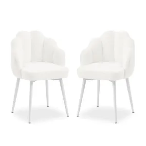 Sally Boucle Upholstered Flower Dining Chair (Set of 2) by Luxo Furniture, a Saunas for sale on Style Sourcebook