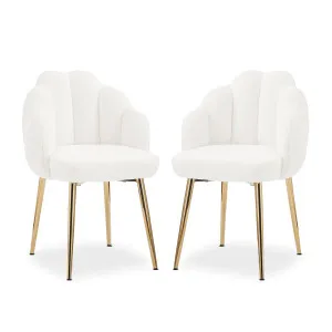 Sally Boucle Upholstered Flower Dining Chair (Set of 2) by Luxo Furniture, a Saunas for sale on Style Sourcebook