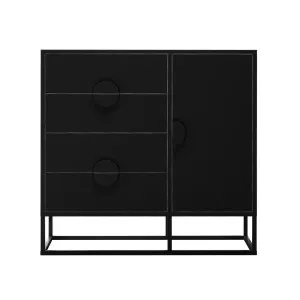 Abigail 100cm Storage Buffet with Round Handles in Black by Luxo Furniture, a Sideboards, Buffets & Trolleys for sale on Style Sourcebook