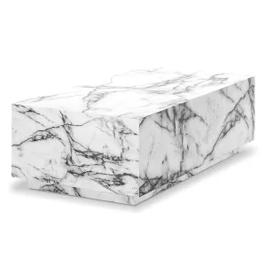 Parviz 88cm Rectangular Coffee Table - Marble by Luxo Furniture, a Coffee Table for sale on Style Sourcebook