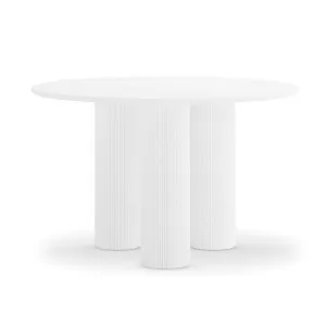Lucina 4 Seater Fluted Round Dining Table by Luxo Furniture, a Dining Tables for sale on Style Sourcebook