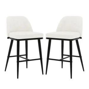 Jeremi Velvet Upholstered High-Back Bar Stool (Set of 2) by Luxo, a Bar Stools for sale on Style Sourcebook