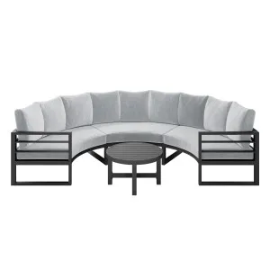 Callanna 5-Seater Round Modular Aluminium Outdoor Lounge Set by Luxo Outdoors, a Outdoor Sofas for sale on Style Sourcebook