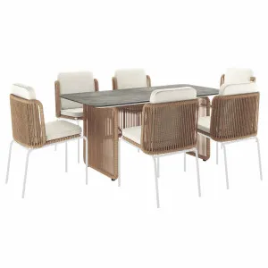 Craigie Premium 6-Seater Outdoor Dining Set with Ceramic Glass Table by Luxo, a Outdoor Dining Sets for sale on Style Sourcebook