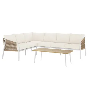 Vernon 4pc Rattan 6-Seater Aluminum Outdoor Lounge Set by Luxo, a Outdoor Sofas for sale on Style Sourcebook