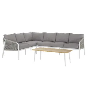 Vernon 4pc Rattan 6-Seater Aluminum Outdoor Lounge Set by Luxo, a Outdoor Sofas for sale on Style Sourcebook