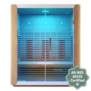 Lue 3-Person Full Spectrum Curved Infrared Home Sauna by Luxo Saunas, a Saunas for sale on Style Sourcebook