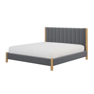 Harper Boucle Upholstered Hardwood Bed Frame - Grey by Luxo Furniture, a Beds & Bed Frames for sale on Style Sourcebook
