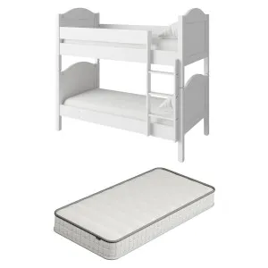 Camira Bunk Bed & Cybele Mattress Package - White by Luxo Furniture, a Kids Beds & Bunks for sale on Style Sourcebook