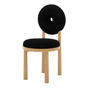 Wubin Boucle Premium Oak Round Dining Chair (Set of 2) by Luxo Furniture, a Dining Chairs for sale on Style Sourcebook