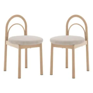 Gilles Linen Arched Dining Chair (Set of 2) - Beige by Luxo Furniture, a Dining Chairs for sale on Style Sourcebook