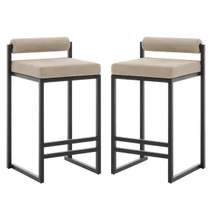 Aivy Velvet Bar Stool (Set of 2) by Luxo Furniture, a Bar Stools for sale on Style Sourcebook