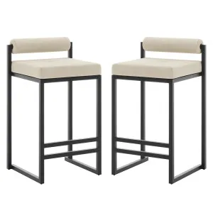 Aivy Velvet Bar Stool (Set of 2) by Luxo Furniture, a Bar Stools for sale on Style Sourcebook