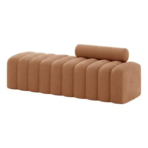Sasa Velvet Curved Bench with Backrest by Luxo, a Benches for sale on Style Sourcebook