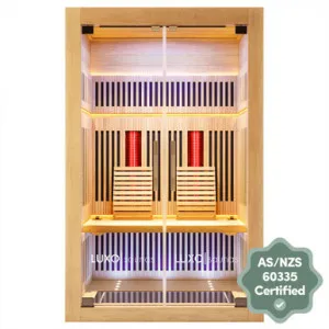 Runko 2-Person Full Spectrum Infrared Sauna with Glass Floor Heaters by Luxo Saunas, a Saunas for sale on Style Sourcebook