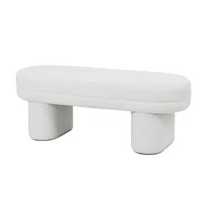 Elzan Bouclé Upholstered Bench by Luxo, a Benches for sale on Style Sourcebook