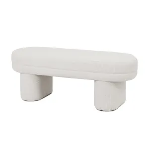 Elzan Bouclé Upholstered Bench by Luxo, a Benches for sale on Style Sourcebook