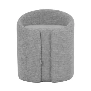 Emiken Chenille Fabric Ottoman Stool in Warm Grey by Luxo Furniture, a Ottomans for sale on Style Sourcebook