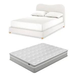 Ginnie Boucle Bed Frame & Oriona Mattress Package by null, a Beds & Bed Frames for sale on Style Sourcebook