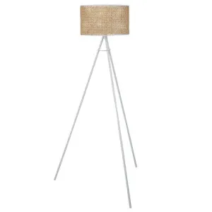 Lari Floor Lamp - Natural & White by Interior Secrets - AfterPay Available by Interior Secrets, a Lamps for sale on Style Sourcebook