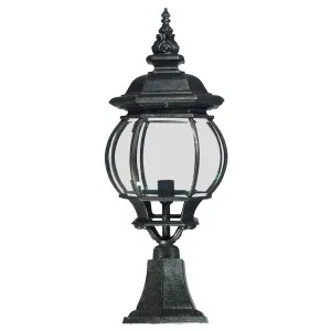 Flinders Large IP44 Outdoor Pillar Mount, Antique Black by null, a Outdoor Lighting for sale on Style Sourcebook