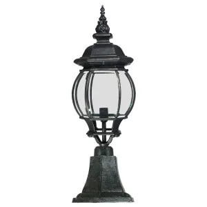 Flinders Medium IP44 Outdoor Pillar Mount, Antique Black by null, a Outdoor Lighting for sale on Style Sourcebook