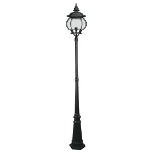 Flinders Large IP44 Standard Outdoor Garden Post Light, Antique Black by null, a Outdoor Lighting for sale on Style Sourcebook