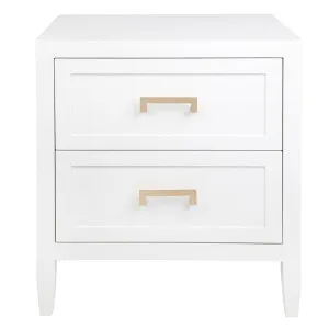 Soloman Bedside Table - Large White by Cafe Lighting and Living, a Bedside Tables for sale on Style Sourcebook
