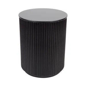 Nomad Round Side Table - Black by Cafe Lighting and Living, a Bedside Tables for sale on Style Sourcebook