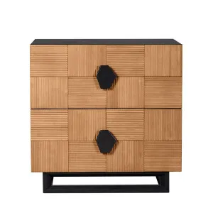 Alton Bedside Table - Large Natural and Black by Cafe Lighting and Living, a Bedside Tables for sale on Style Sourcebook