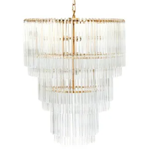 Zara Pendant - 3 Tier Brass by Cafe Lighting and Living, a Pendant Lighting for sale on Style Sourcebook