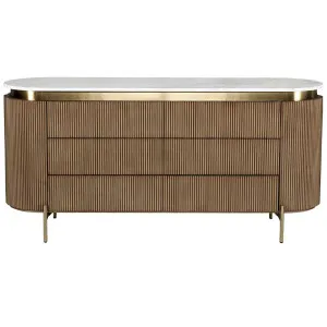 Demarco 6 Drawer Chest - Antique Gold by Cafe Lighting and Living, a Dressers & Chests of Drawers for sale on Style Sourcebook