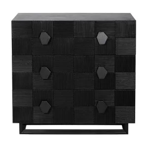 Alton 3 Drawer Chest -  Black by Cafe Lighting and Living, a Dressers & Chests of Drawers for sale on Style Sourcebook