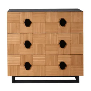 Alton 3 Drawer Chest -  Natural and Black by Cafe Lighting and Living, a Dressers & Chests of Drawers for sale on Style Sourcebook
