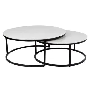 Chloe Stone Nesting Coffee Tables - Black by Cafe Lighting and Living, a Coffee Table for sale on Style Sourcebook