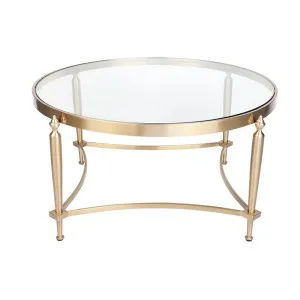 Jak Glass Coffee Table - Gold by Cafe Lighting and Living, a Coffee Table for sale on Style Sourcebook